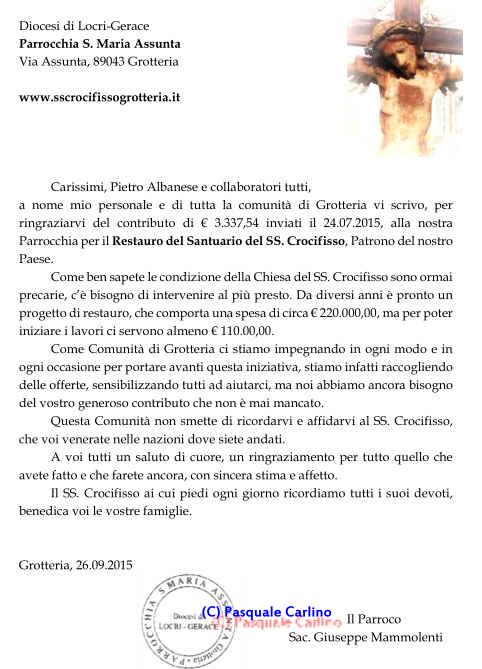 Carissimi, Pietro Albanese e collaboratori tutti...